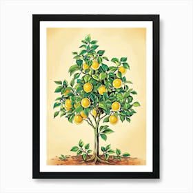 Lemon Tree Storybook Illustration 2 Art Print
