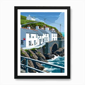 Cottages By The Sea Art Print