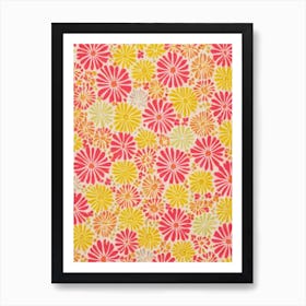 Yarrow Floral Print Warm Tones 2 Flower Art Print