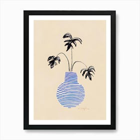 Palms In A Vase Art Print