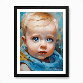 Baby With Blue Eyes Art Print