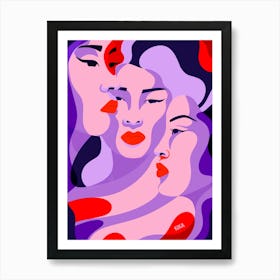 Portrait Of Women Art Print