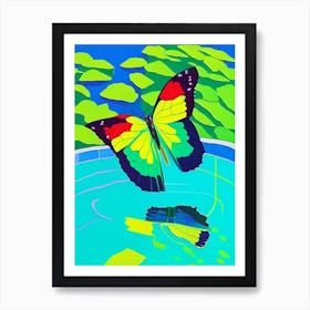 Brimstone Butterfly Pop Art David Hockney Inspired 1 Art Print