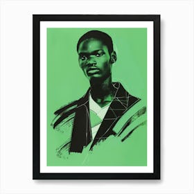 Portrait Of A Young African Man Art Print