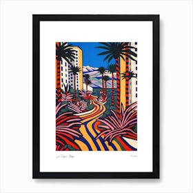 Las Vegas Stripe Nevada Matisse Style 1 Watercolour Travel Poster Art Print