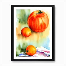 Orange Italian Watercolour fruit Art Print