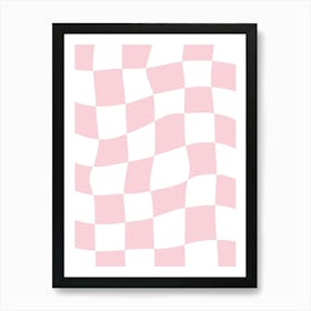 Checkerboard - Pink Art Print