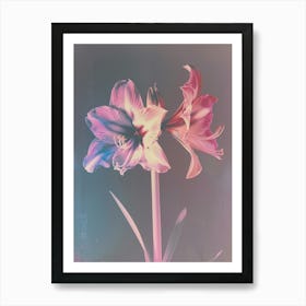 Iridescent Flower Amaryllis 1 Art Print