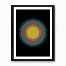 Circle Of Color Minimal Graphic Abstract Art Print