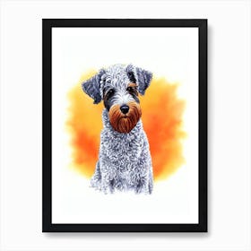 Bedlington Terrier Illustration Dog Art Print