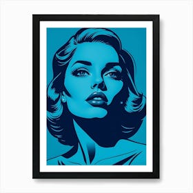 Pop - Lady In Blue Art Print