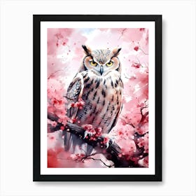 Eagle Owl bird Art Print