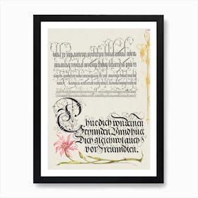 Cuckoo Flower From Mira Calligraphiae Monumenta, Joris Hoefnagel Art Print