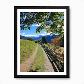 Narrow Road though the Mountains Art Print