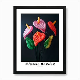 Bright Inflatable Flowers Poster Flamingo Flower 3 Art Print