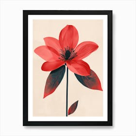 Red Flower Art Print