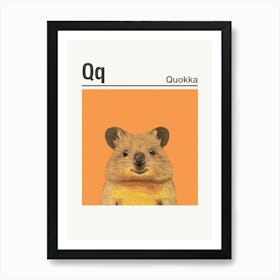 Animals Alphabet Quokka 1 Art Print
