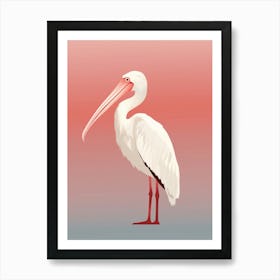 Minimalist Pelican 1 Illustration Art Print