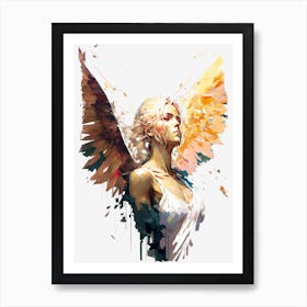 Abstract angel Art Print