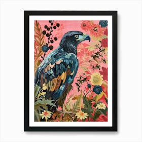 Floral Animal Painting Eagle 3 Art Print