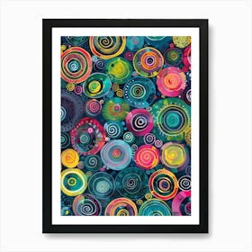 Colorful Swirls 7 Art Print