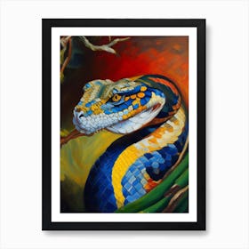 King Cobra Snake Painting Art Print