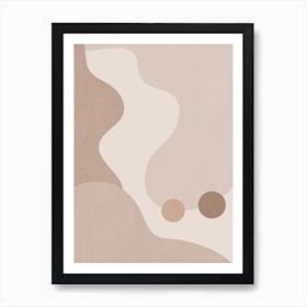 Calming Abstract Painting in Neutral Tones 16 Art Print