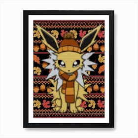 Fall Jolteon Sweater - Pokemon Autumn Art Print
