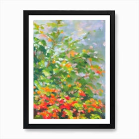 Croton 3 Impressionist Painting Plant Art Print