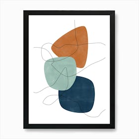 Abstract Shapes and Lines No.1 Art Print