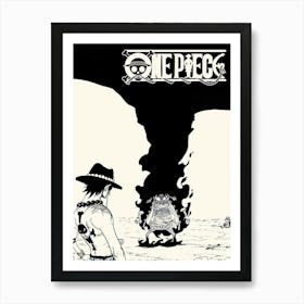 Portgas D. Ace & Marshall D. Teach Art Print