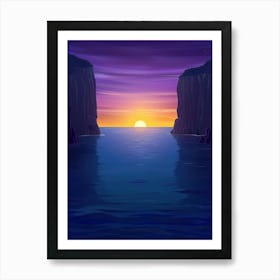 Sunset Over The Sea 12 Art Print