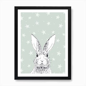 Rabbit With Stars Art Print