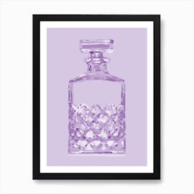 Decanter Bar Cart Print - Purple Art Print