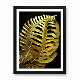 Golden Fern Vibrant Art Print