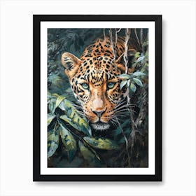 Floral Ornamental Leopard 1 Art Print