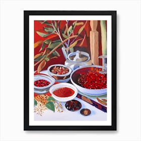 Amchur Spices And Herbs Oil Painting Art Print