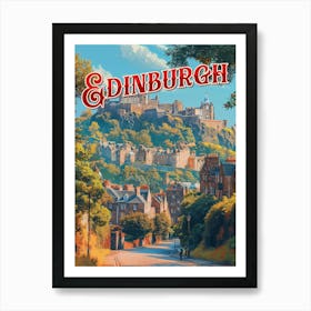 Vintage Edinburgh Poster Póster