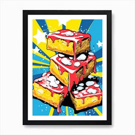 Pop Art Cartoon Dripping Cake Frosting Art Print