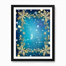 An Ornate Fanciful Christmas Frame Rich In Holiday Decor Where Details Of Garlands Ornaments An (1) 2 Art Print