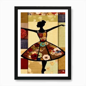 Colorful Ballerina Art Print