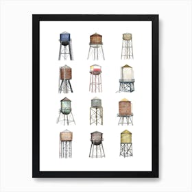 New York Water Towers Art Print