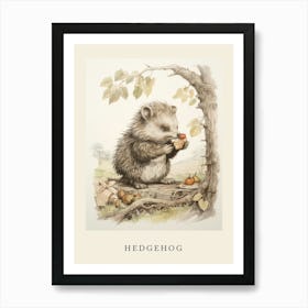 Beatrix Potter Inspired  Animal Watercolour Hedgehog 2 Art Print