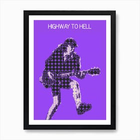 Highway To Hell Angus Young Art Print