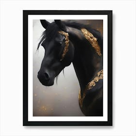 Golden Horse Art Print