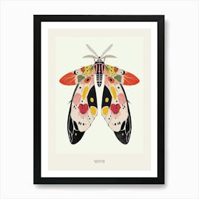 Colourful Insect Illustration Moth 43 Poster Art Print