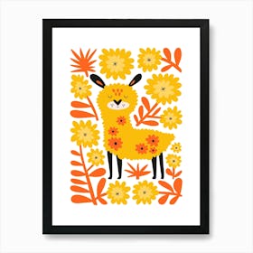 Nursery Llama Animal Art Print