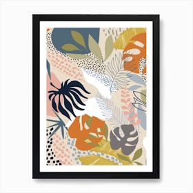 Tropical Boho Pattern Earthy Art Print