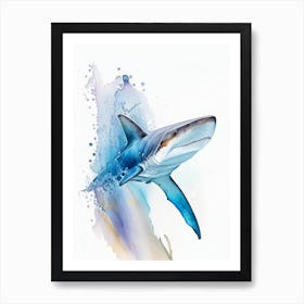 Silvertip Shark Watercolour Art Print