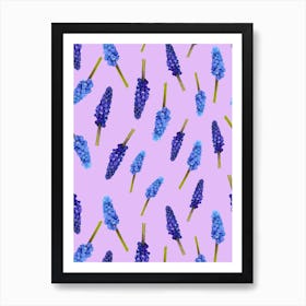 Muscari Flowers Lilac Affiche